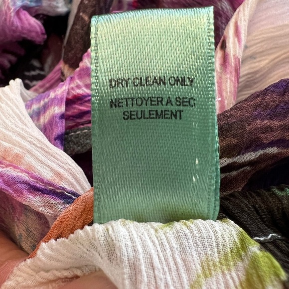 Anthropologie Pinkerton Multicolor Cold Shoulder Sheer Silk Sz S - Picture 7 of 11